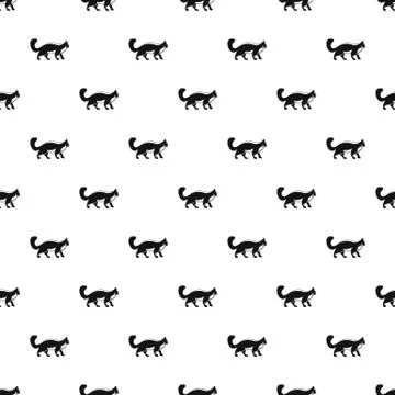 Walking cat pattern seamless vector Illustrazione stock
