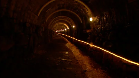 Walking cave mine 01 Video stock 35617136