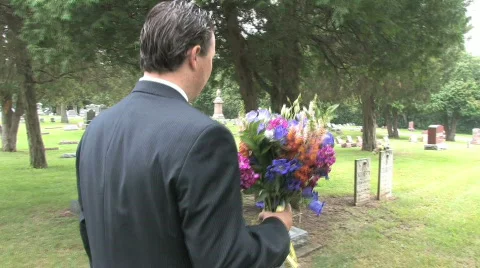 Walking in Cemetery 1 Stock Footage 530090