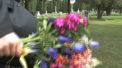 Walking in Cemetery 2 Video stock 530085