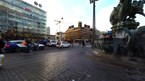 Walking in the center of CPH Video stock 44825913