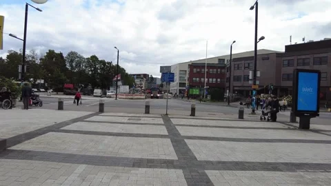 Walking in the centre of Tikkurila Stock Footage 252995809