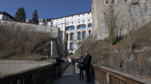 Walking in cesky krumlov 4k Video stock 76029933