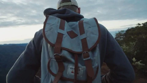 Walking Cliffside Stock Footage 75266063