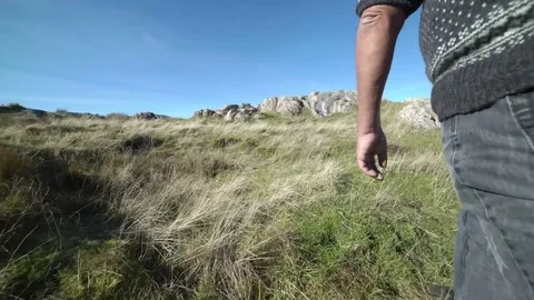 Walking. Close Up Hands. Stock Footage 77974391