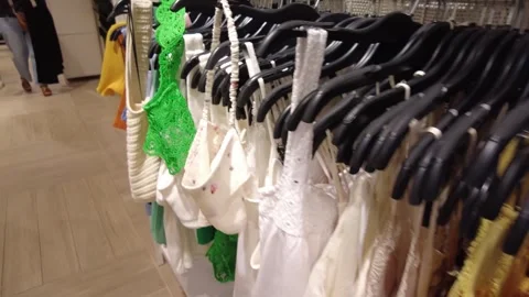 Walking in a clothing store Stock Footage 245588992