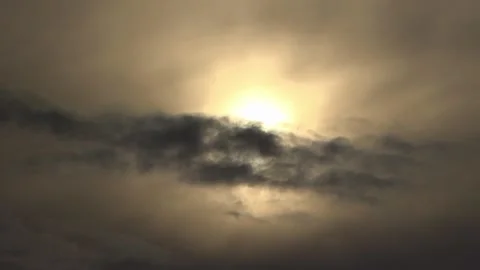 Walking clouds with sun Stock Footage 145091900