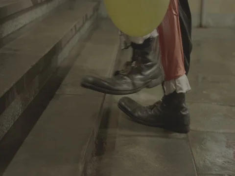 Walking clown with balloons Stock Footage 71615926
