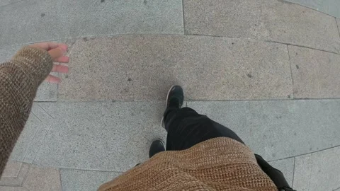 Walking on Cobblestone Streets Stock Footage 314616612