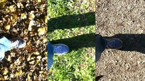 Walking composition (shoes close-up) Stock Footage 10719245