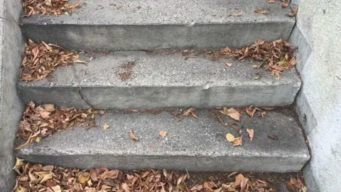 Walking Up Concrete Stairs First Person Perspective Video stock 117142753