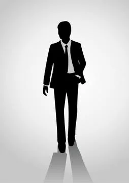 Walking With Confident Stock Illustration