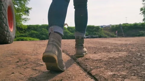 Walking at Construction Site Stock Footage 201964833