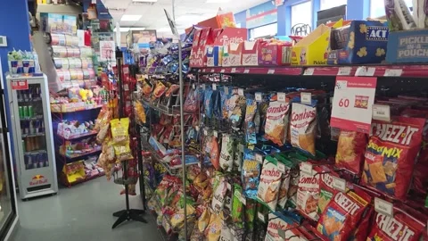 Walking in Convenience Store Stock Footage 206827845