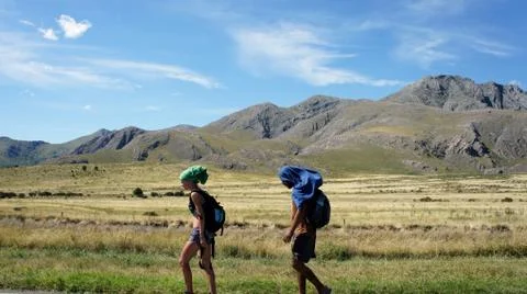 Walking couple Foto stock