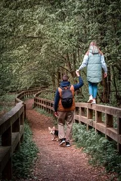 A walking couple 스톡 사진
