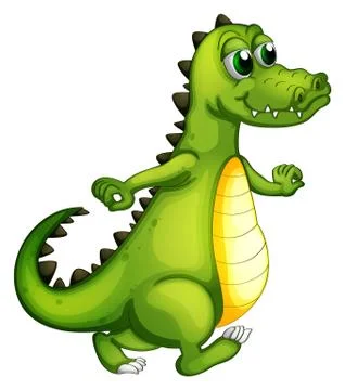 A walking crocodile Stock Illustration
