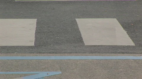 Walking on crosswalk loop  Stock Footage 91760