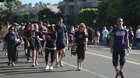 Walking crowd 4 库存影片 8982100