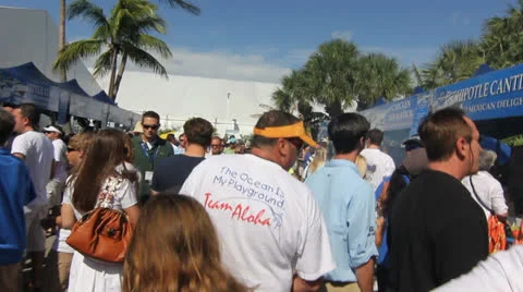 Walking In a Crowd of People Stock Footage 25822668