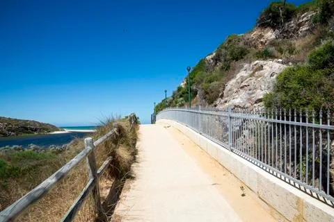 A walking / cycling path at Moore river sanctuary Stock Photos