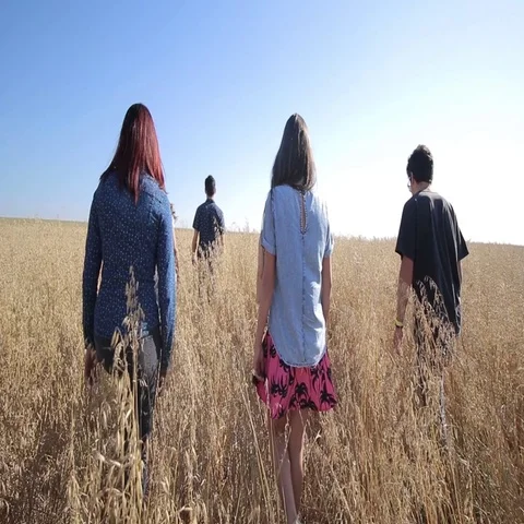 Walking on de field Stock-Footage 69720106