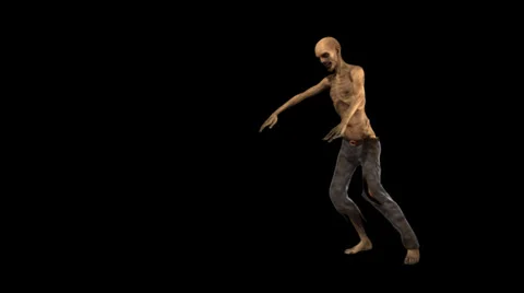 Walking dead undead zombie walk  - pre keyed for fast and easy use Stock-Footage 33807300