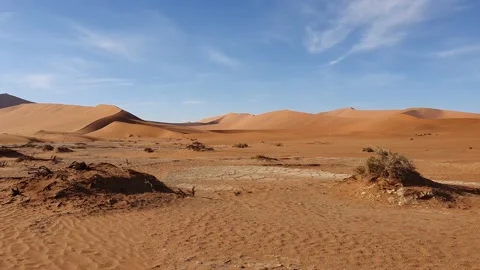 Walking to Dead Vlei on red sand Stock Footage 151979957