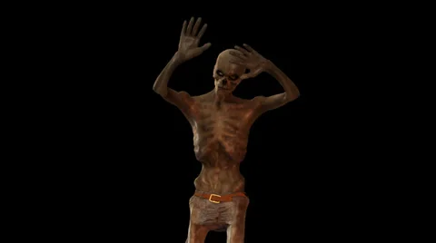 Walking dead zombie strikes against a disk - pre keyed for fast and easy use Vídeos de archivo 34365371