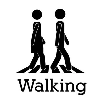 Walking design over white background vector illustration Ilustração Stock
