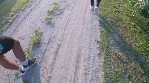 Walking on a Dirt Path in Nature Video stock 303627009