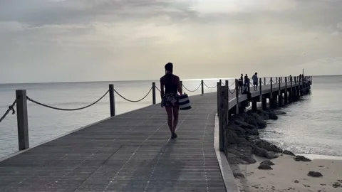 Walking on a Dock Stock-Footage 196673693