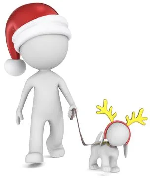 Walking the Dog. Stock Illustration