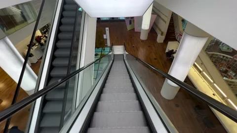 Walking Down The Elevator At The Amsterdam Library Stock Footage 201792276