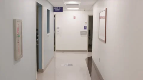 Walking Down a Hospital Hallway Stock Footage 225699531