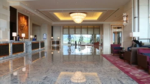 Walking Down A Hotel Corridor 2 Video stock 126892641