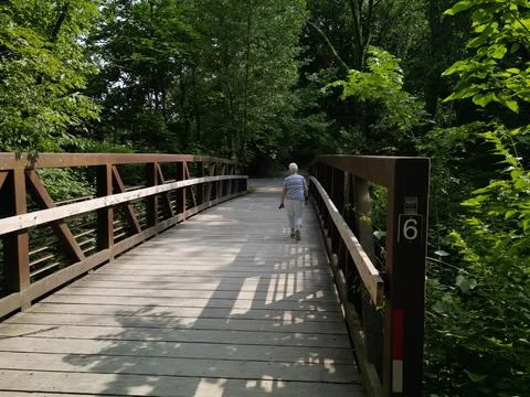 Walking down the Katy Trail Stock Photos
