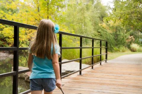 Walking down a path Stock Photos