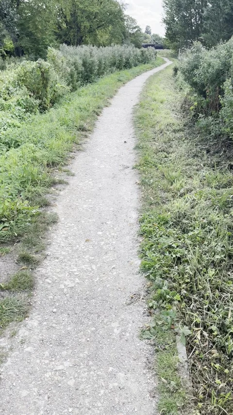 Walking down a pathway in the summer sun Video stock 316540261