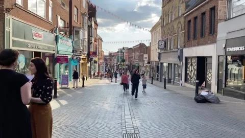 Walking down Peascod Street Stock Footage 180955378
