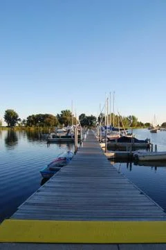 Walking Down the Pier Stockfoto's
