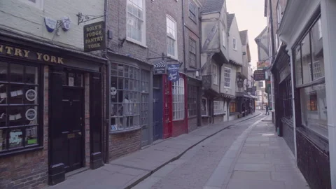 Walking Down The Shambles York Stock Footage 242707480