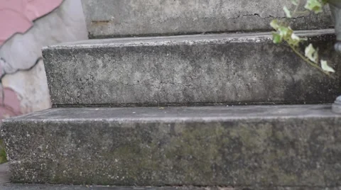 Walking down steps Video stock 66255025