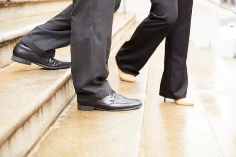 Walking Down Steps Stock Photos