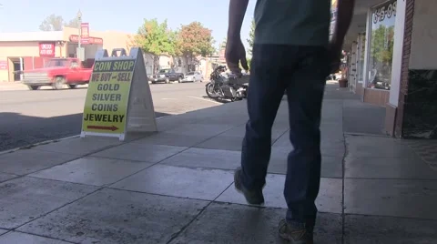 Walking down the street Video stock 42468745