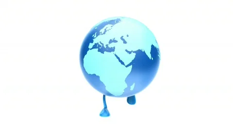 Walking Earth Blue loop Video stock 271701