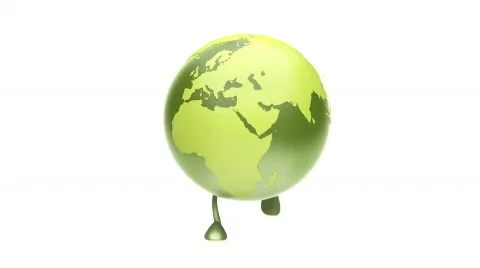 WALKING  EARTH GREEN LOOP Stock Footage 272054
