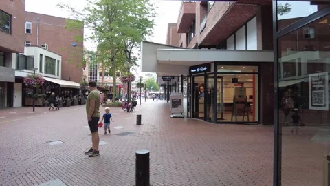 Walking in Eindhoven Center. Eindhoven, Netherlands August 19 2022 Stock Footage 297607047