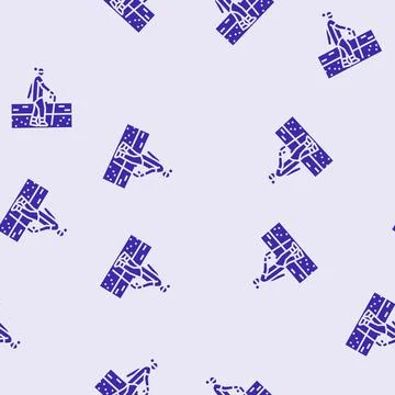 Walking elderly leisure glyph seamless pattern Stock Illustration