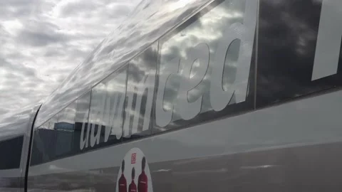 Walking by an electrical train Stock Footage 220009888